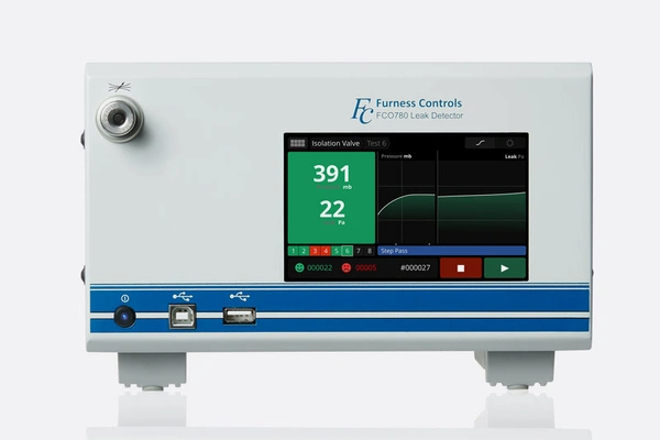 A model with a leak tester